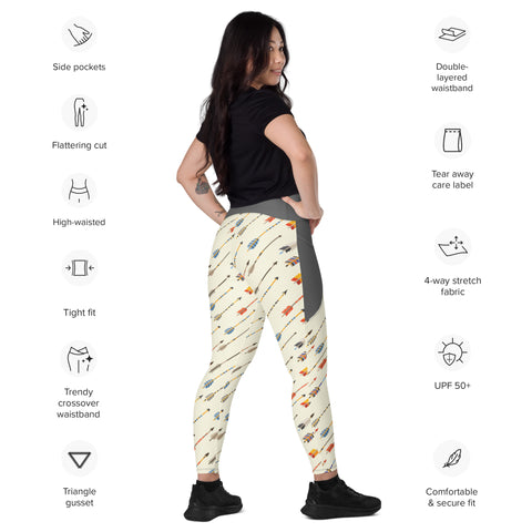 Abebe Crossover leggings with pockets