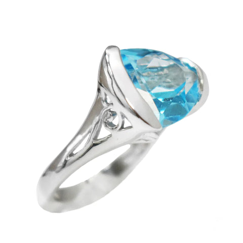 Bague Topaze Bleu