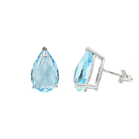 Boucles d'oreilles Topaze Bleu