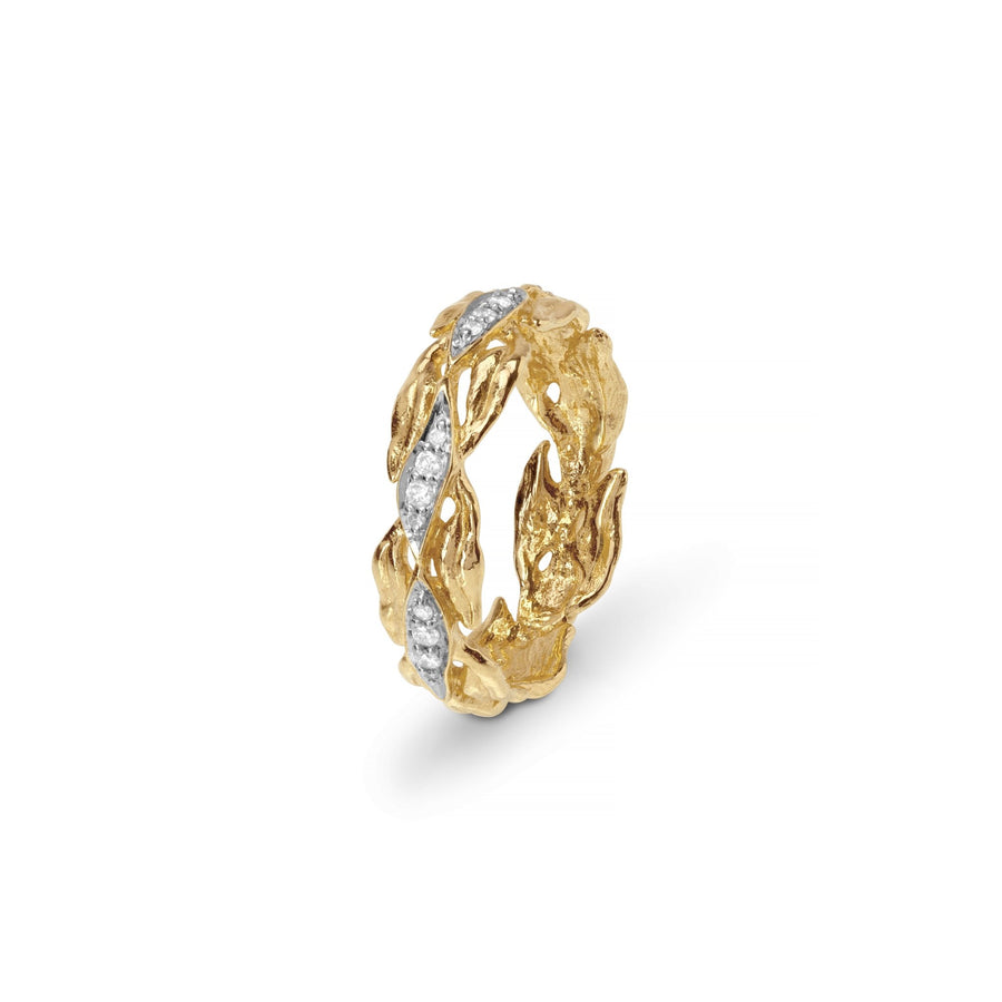 Laurel Ring with Diamonds