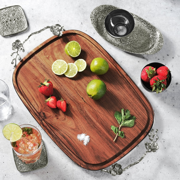 White Orchid Bread Board by Michael Aram