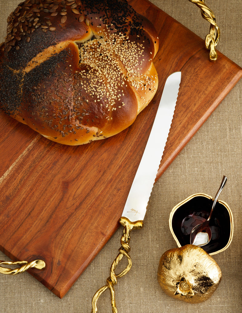 Michael Aram Wisteria Gold Bread Knife