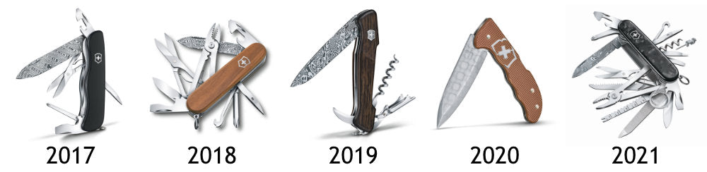 2017 - 2021 Damascus LE Swiss Army Knives by Victorinox