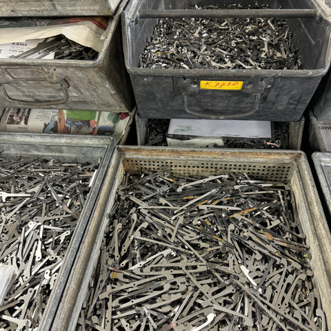 Swiss Army Knife Components at the Factory in Ibach, Switzerland