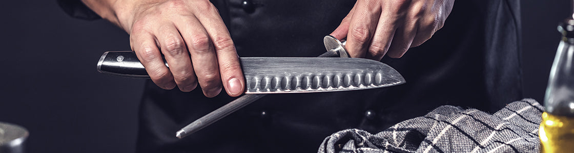Kitchen Cutter Cutlery Edge Sharpening Steel Honing Rod Bar