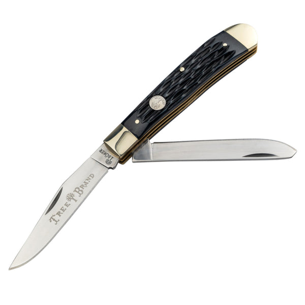 Boker Tree Brand Traditional Trapper 2 Blade Pocket Knife Yellow Bone  110731 : สำนักงานสิทธิประโยชน์ มหาวิทยาลัยรังสิต
