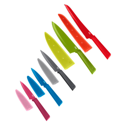 Victorinox Swiss Classic 6 Piece Utility Knife Set Wavy Edge Round Tip -  Multicolor 