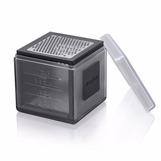 Upgrade Your Kitchen with Microplane Elite Five Blade Box Grater -  Effortlessly Grate and Shred with Precision