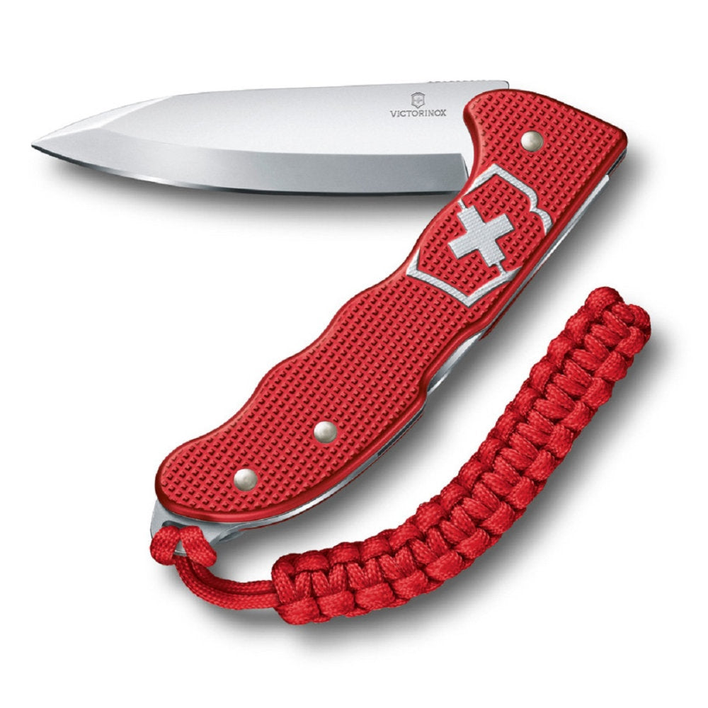 Hunter Pro Red Alox Swiss Army Knife with Clip and Lanyard