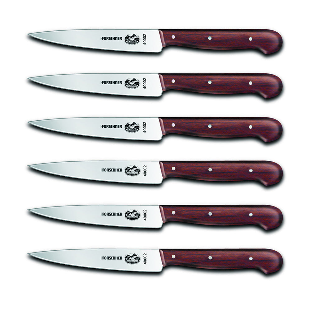 Victorinox Swiss Army Cutlery Rosewood Straight Steak Knives 2024