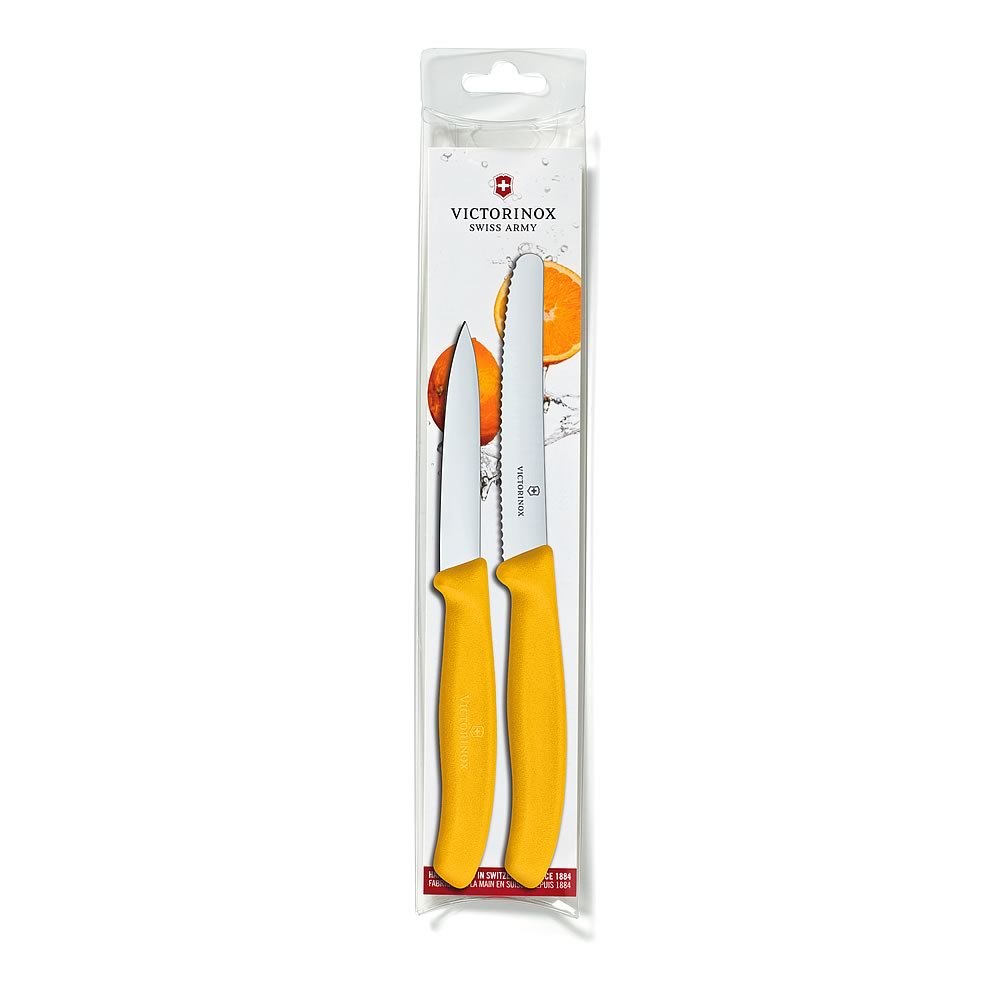 Victorinox Swiss Classic Knife Set: Utility & Paring Yellow