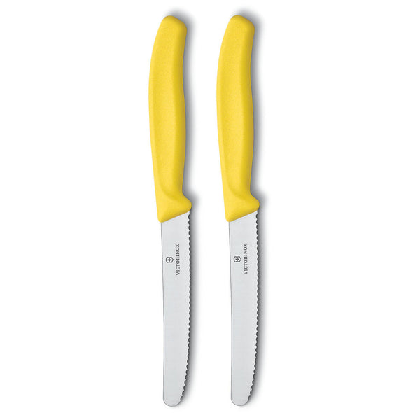 Swiss Classic Colorful 6-Piece 4.5 Serrated Utility Knife Set by  Victorinox at Swiss Knife Shop