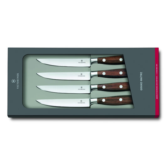  Victorinox 6.7233.6 Swiss Classic Steak Knife Set Ideal for  Slicing a Wide Variety of Steak Cuts Serrated Blade in Black, Set of 6:  Home & Kitchen