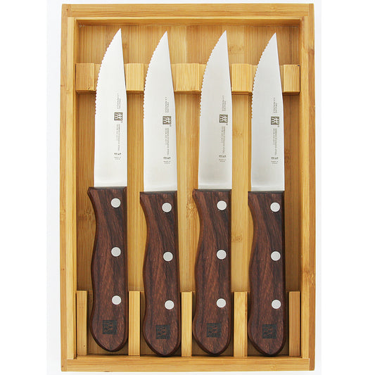 ZWILLING 8-Piece Stainless Steel Steak Knife Set with Black Box on Food52