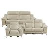 Lexicon Betzer 3-Piece Leather Match Power Reclining Living Room Set, Beige