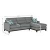 Homelegance 107" x 69" Fabric Chaise Sectional Sofa, Gray