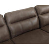 BOWERY HILL Ashton Saddle Brown Microfiber Reversible Sleeper/Sectional Sofa with Storage