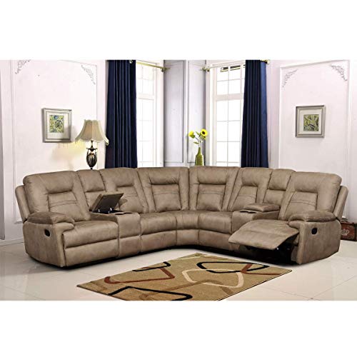 betsy furniture large microfiber reclining sectional living room sofa