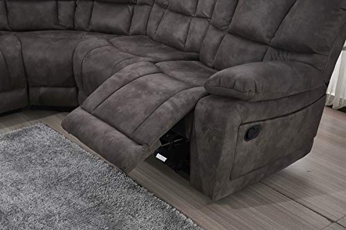 betsy furniture large microfiber reclining sectional living room sofa