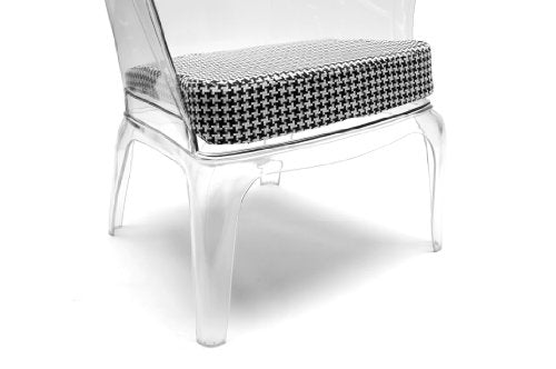 baxton studio tasha clear polycarbonate modern accent chair