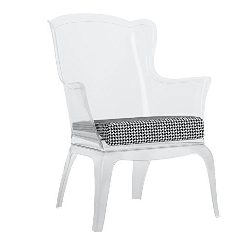 baxton studio tasha clear polycarbonate modern accent chair