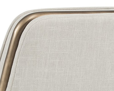 Sunpan Modern Sunpan Lincoln Lounge Rustic Bronze-Beige Linen Fabric Chair