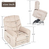 Harper & Bright Designs Elderly Lift Sofa Electric Recliner Chairs with Remote Control Soft Fabric Lounge