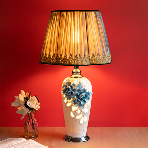 Antique Blue White Ceramic Table Lamp