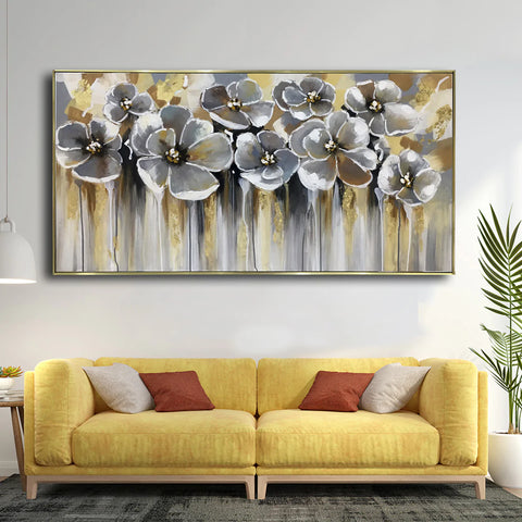 Cosmos Floral Charm Hand painted Wall Painting