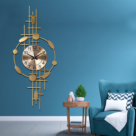 Golden Medley Metal Wall Clock