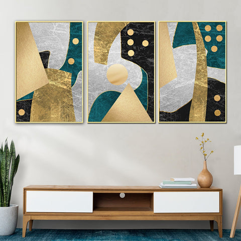 Love in abstraction Framed Canvas Print Set