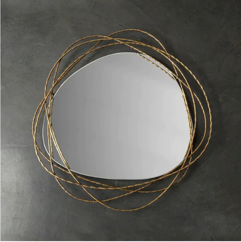 The Modern Metal Tube Decorative Wall Mirror