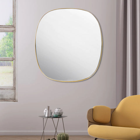 The Paris Classic Oval Decorative Wall Mirror - Golden