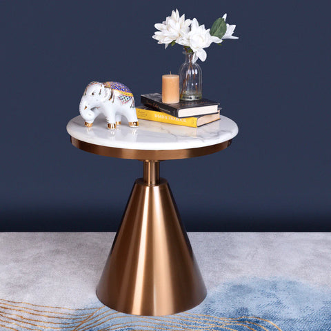 The Rose Gold Sphere Accent Side Table