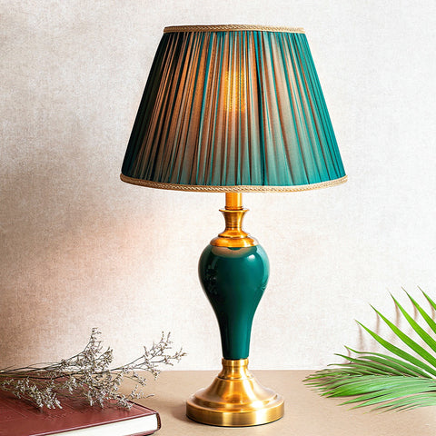 Trinity Vintage Decorative Ceramic & Stainless Steel Table Lamp