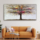 A Beautiful Autumn Evening 100% Hand Painted Wall Painting(With Outer Floater Frame)