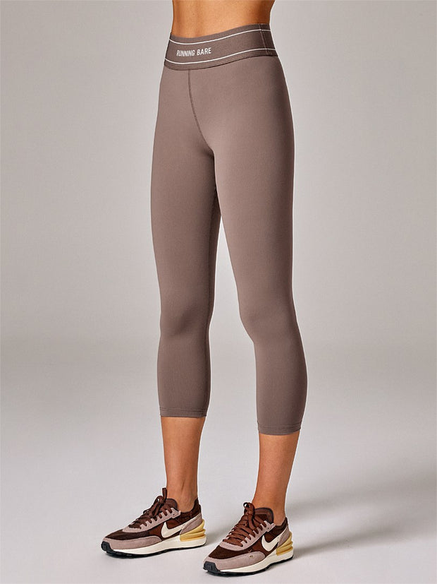 Running Bare - Power Moves 3/4 tights - Sheen Vixen Black