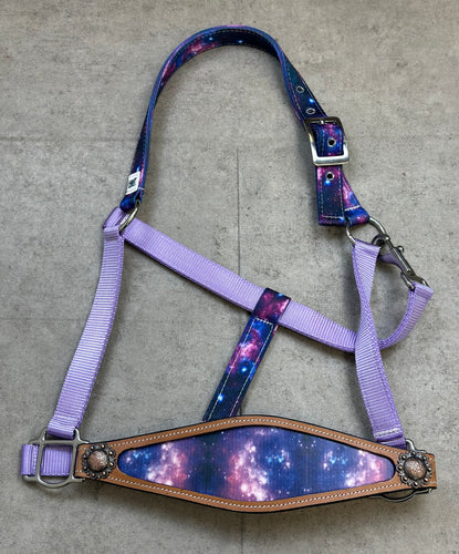 Showman FULL SIZE Bronc halter with tooled noseband and beaded crystal –  Dark Horse Tack Company