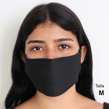 Cargar imagen en el visor de la galería, Talla M - Mascarilla de protección / Cubreboca con Fibra de Carbono al 2% 