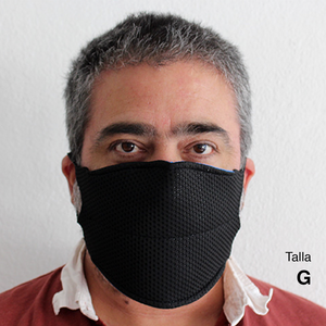 4 Talla G - Mascarilla de protección / Cubreboca con Fibra de Carbono al 2%