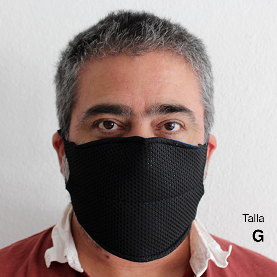 Talla G - Mascarilla de protección / Cubreboca con Fibra de Carbono al 2%