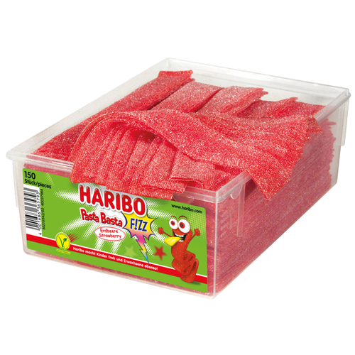 Haribo Pasta Basta Red Fizz Zure Aarbei 1125g