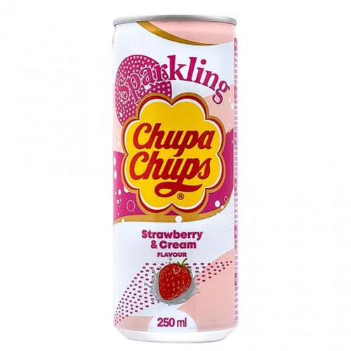 Chupa Chups Sparkling Strawberry & Cream (Korea) 24x250ml Excl Statiegeld