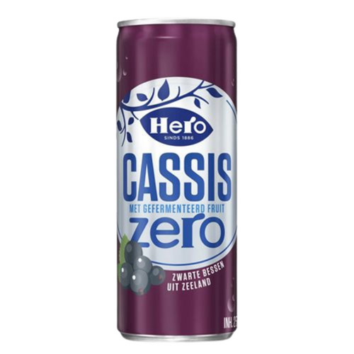 Hero Cassis Zero NL 24x250ml Excl Statiegeld
