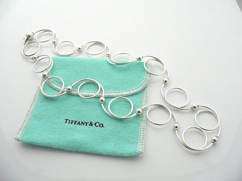 Tiffany & Co Bamboo Necklace Link Pendant Silver Nature Chain 