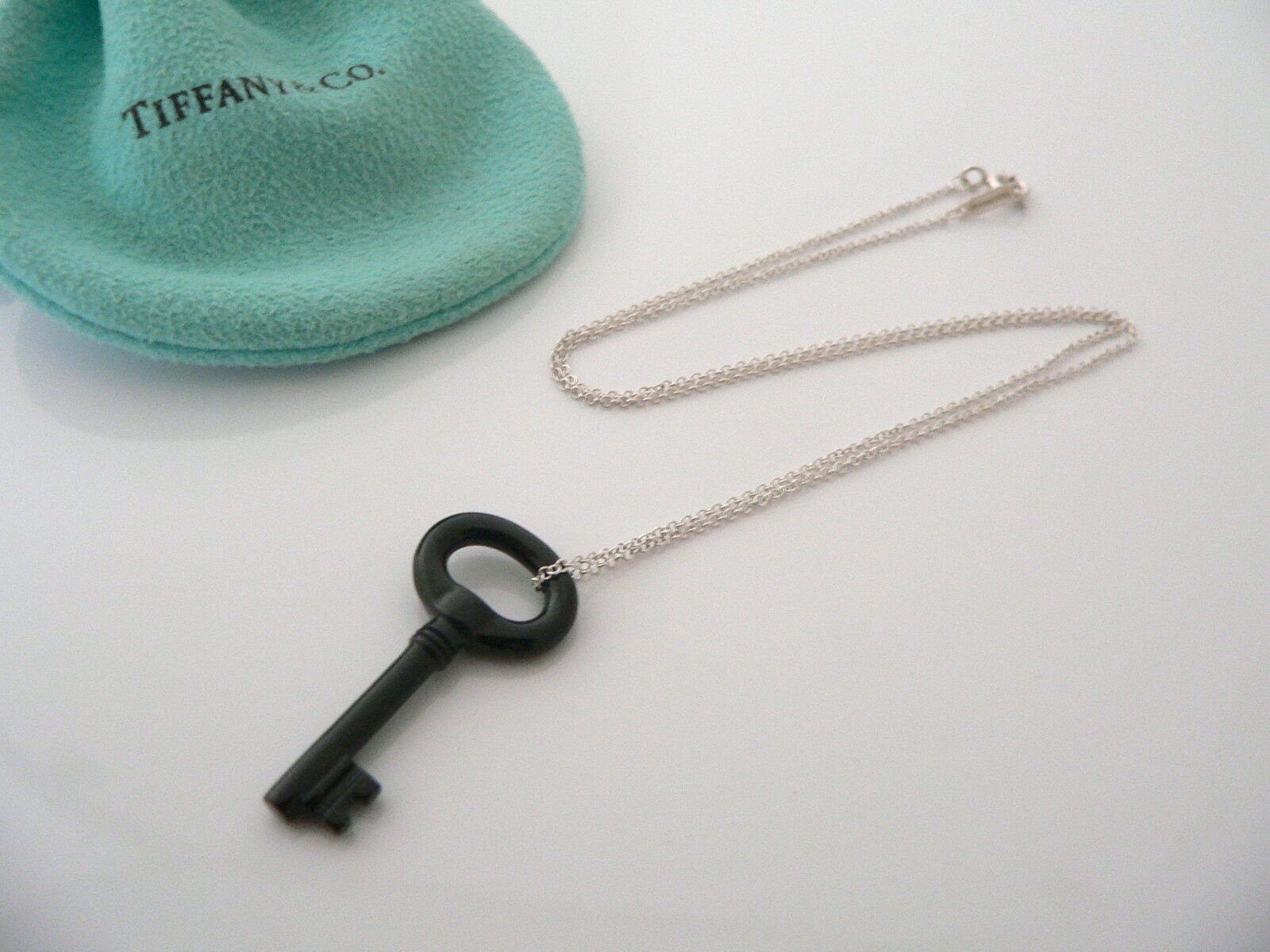 tiffany black key necklace