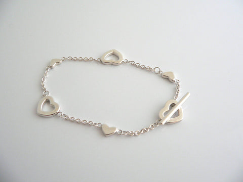 Tiffany & Co Silver Peretti Open Heart Mesh Bracelet Bangle Gift