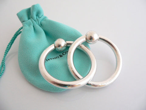 Tiffany & Co Silver Double Circle Baby Rattle Teether Rattle Baby Gift Heirloom