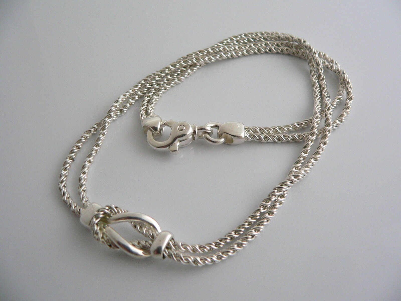 tiffany silver knot necklace