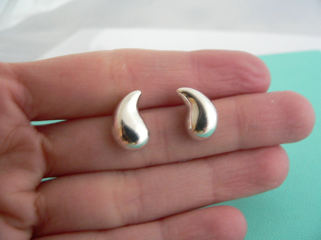 tiffany teardrop earrings silver